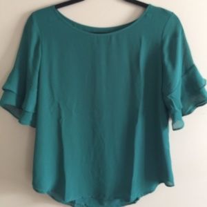 Ann Taylor Top in Emerald Green